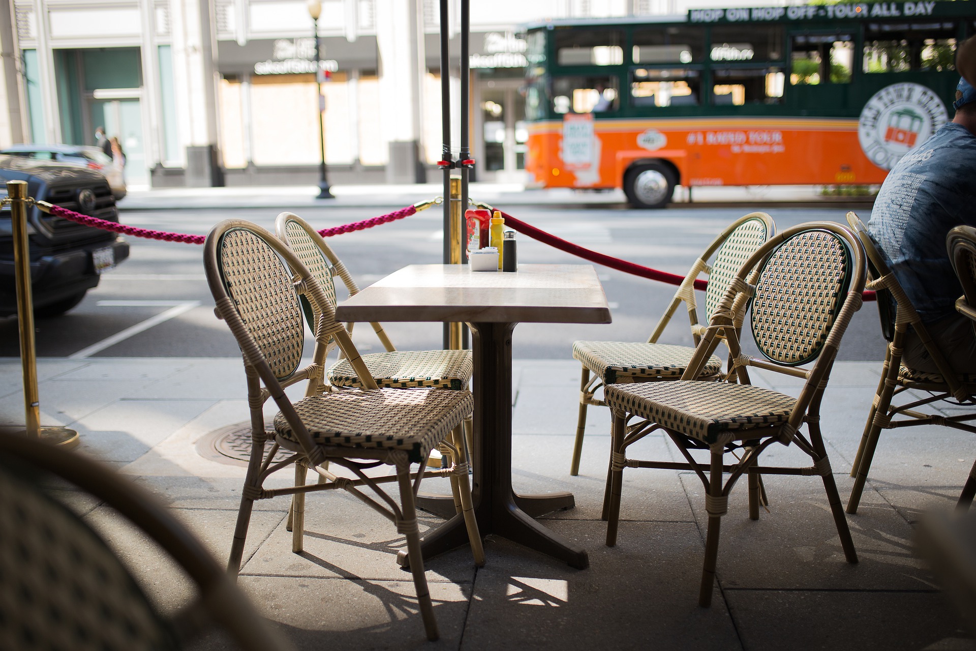 Photo of chairs outside a cafe